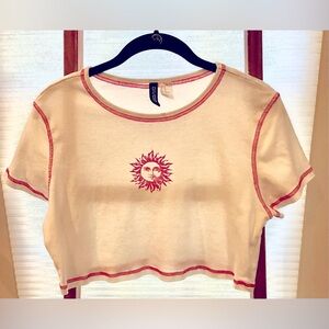 Divided crop top size xl